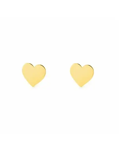 Earrings women/girl gold 9k heart