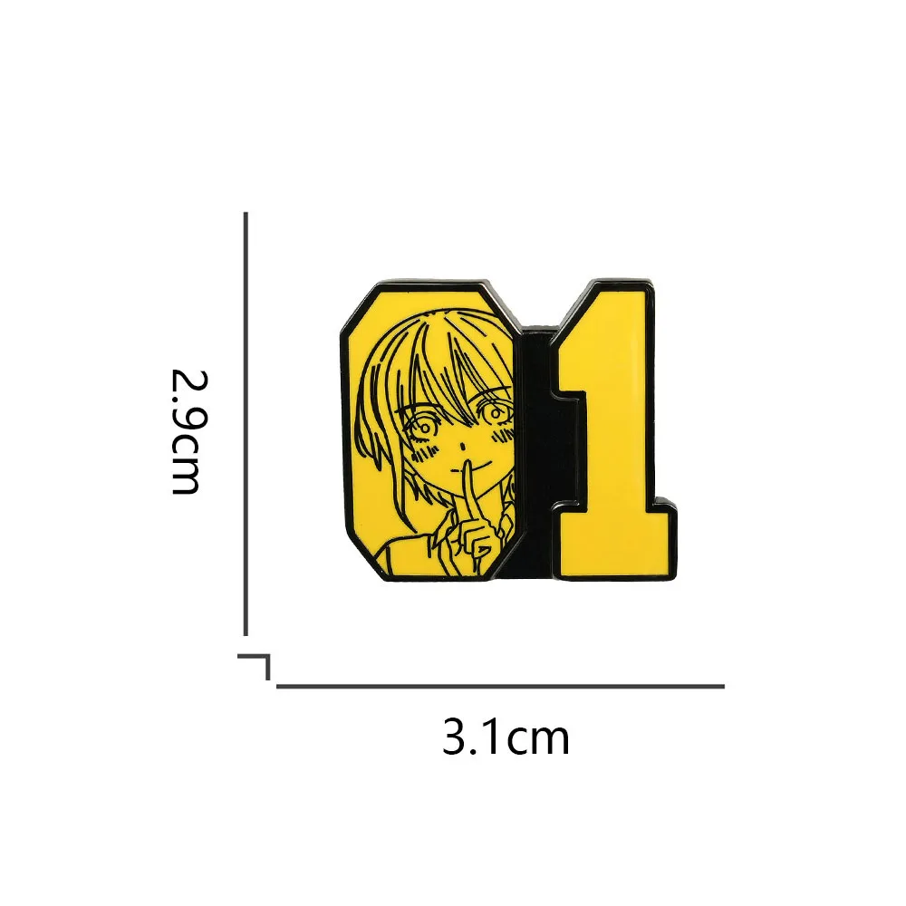 Anime Die Quintessenz Quintuplets Nakano Ichika Cosplay Kostüm Abzeichen Pin Zubehör Rucksack Anhänger Metall Prop Brosche Geschenk