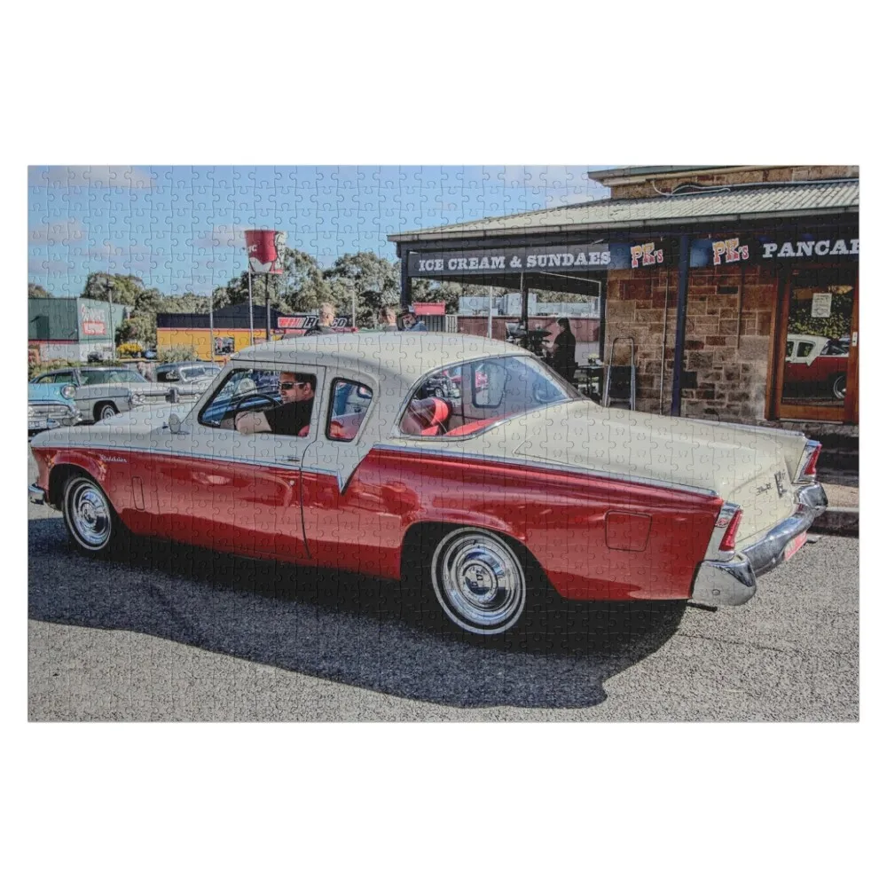 

Studebaker Hawk in two tone Jigsaw Puzzle Iq Scale Motors Wood Name Puzzle