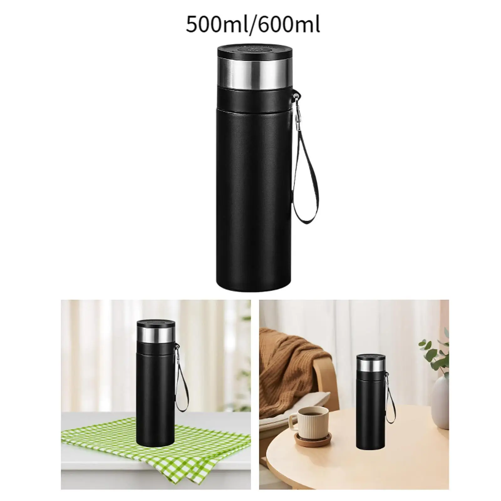 Insulated Water Bottle Drink Bottle Portable Reusable Insulated Cup Water Cup Drinking Cup for Home Commuting Outdoor Camping