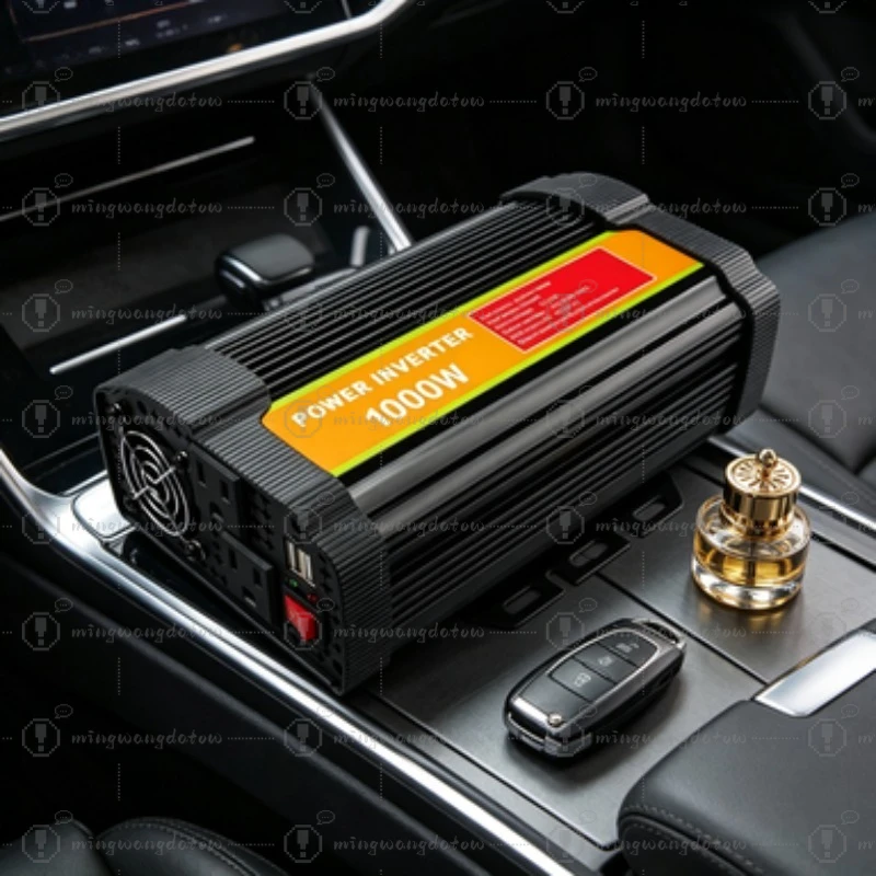 1000W High Power Car & Solar Inverter, DC 12V to AC 110V, with 2 USB Ports