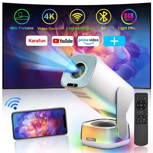 Imagen 2 del producto Nuevo Proyector inteligente K6 Yuntai portátil 1080P4K proyector de cine en casa de oficina inalámbrico Bluetooth K proyector de canciones