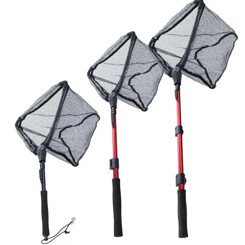 

Sougayilang 95cm 112cm Collapsible Fishing Net Aluminum Alloy Handle Foldable Landing Fishing Net for Fly Fishing Carp Fihsing