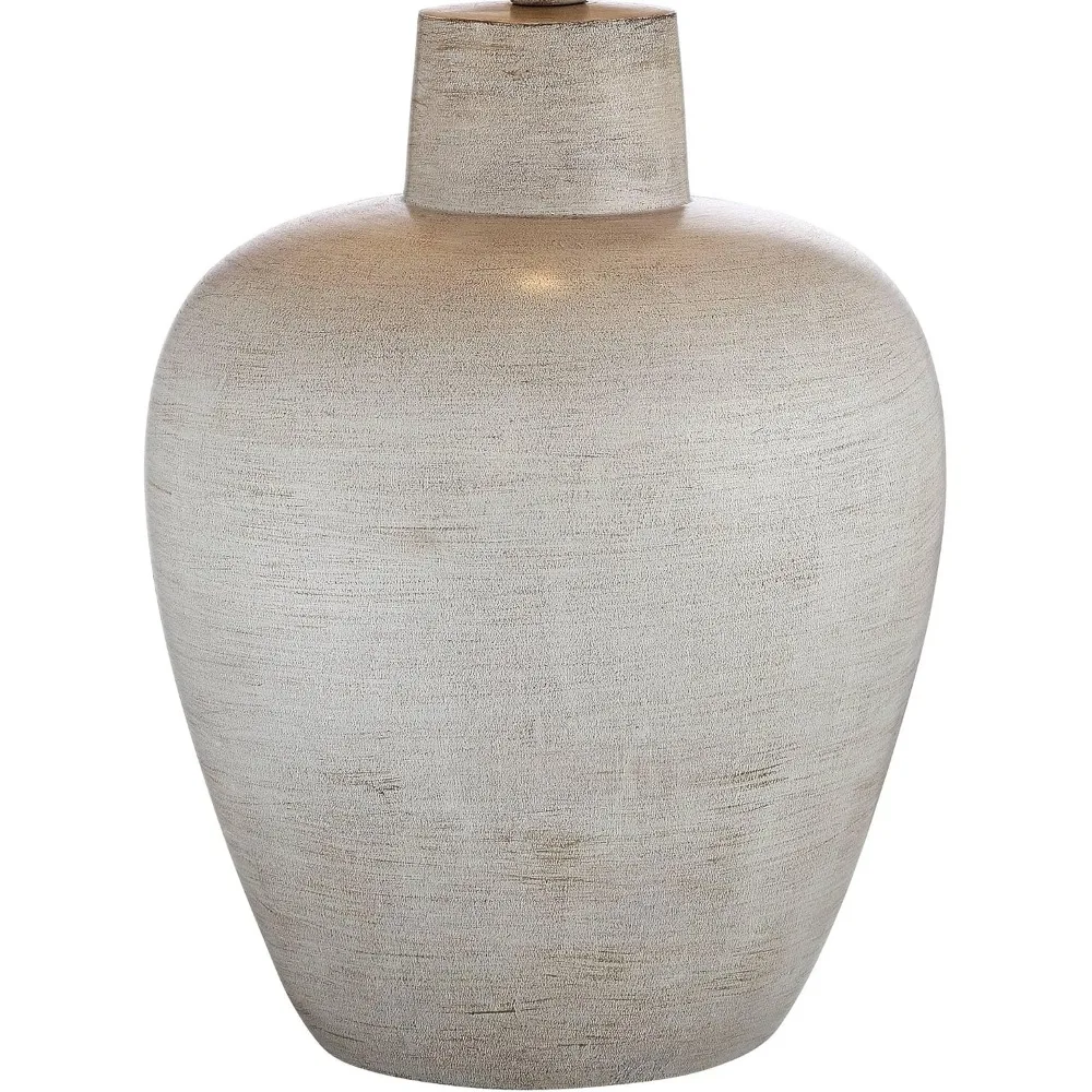 مقابس WiFi الذكية لغرفة المعيشة، مجموعة مصابيح طاولة طويلة مكونة من قطعتين على طراز كوخ طبيعي مع لهجات Terra Cotta الرمادية، Sou