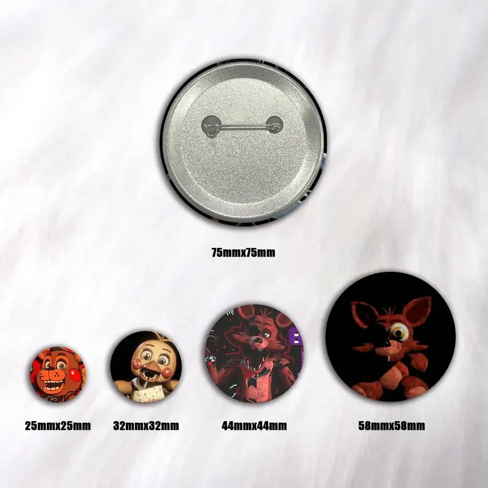 A-game F-FNAF-F Anime Round Badges, Brooches, Clothing Accessories, Birthday Gifts, Anime Conventions