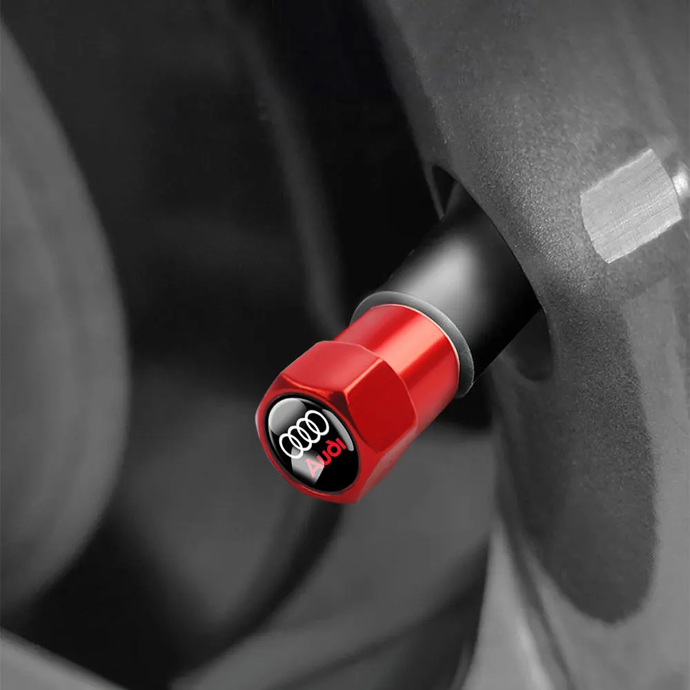 4 Stück Reifenventilkappen für Auto und Motorrad, Radluftventilabdeckung für Audi A3 8P 8V A6 C8 C7 A4 B7 S8 A8 D3 D4 A5 A8 Q3 Q5 RS Sline – Detail 6