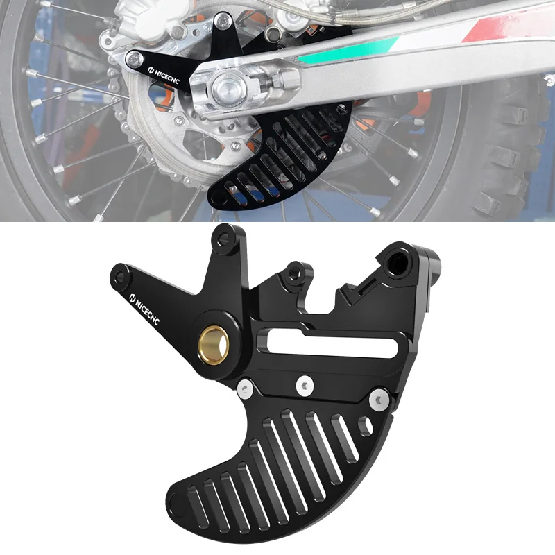 Rear Dual Calipers Bracket Stunt Brake Disc Guard For KTM 300 EXC 450 SMR 2010-2024 Husqvarna TE 300 FS 450 2015-2024 MX ENDURO