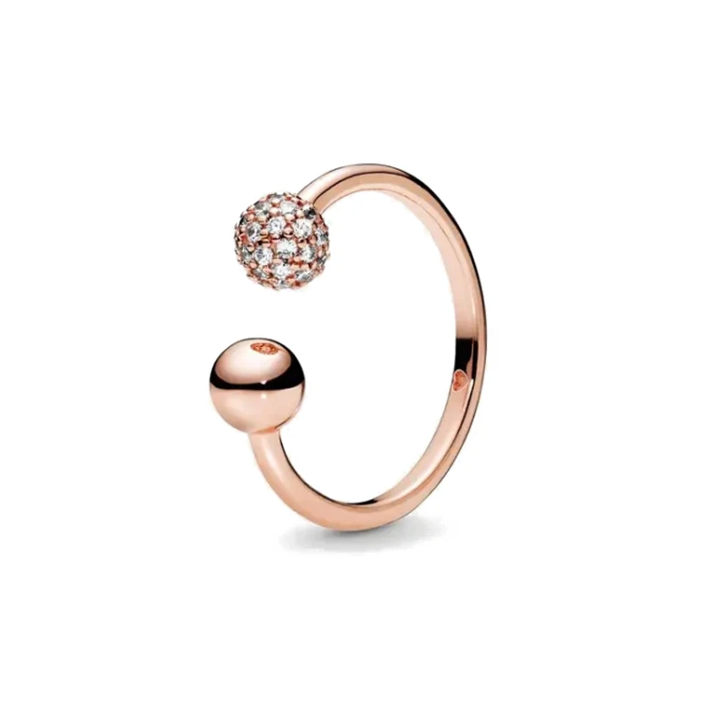Women's Shining Zircon Adjustable 925 Sterling Silver Ring