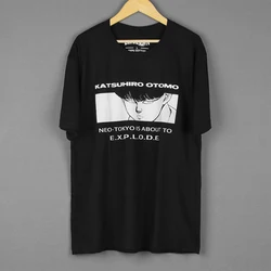 Akira T-shirt Otomo Katsuhiro Memories METROPOLIS Japanese Anime Cotton Washed Long Sleeves Mens Black Tee Shirt