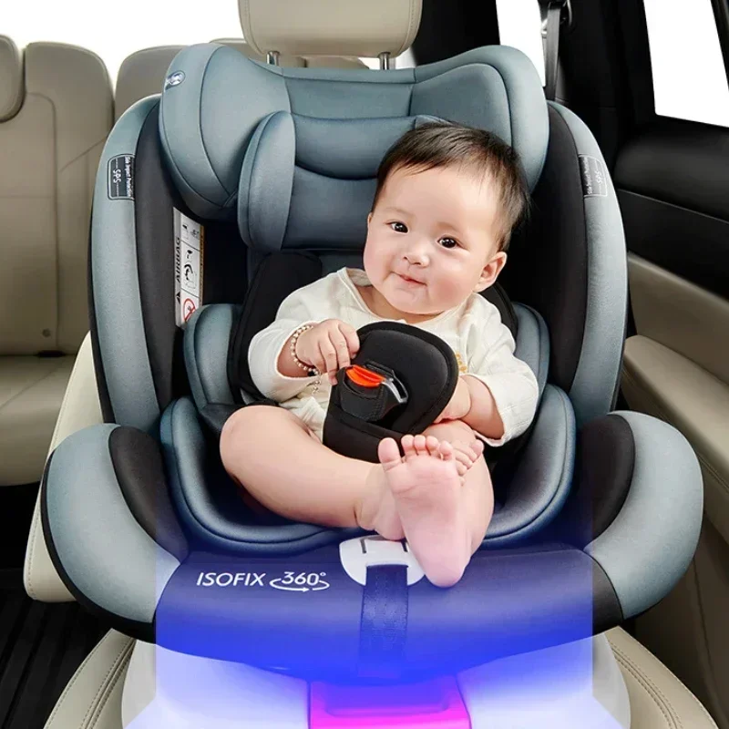 Seggiolino auto per bambini 360 °   Seggiolino di sicurezza per bambini per auto girevole Seggiolino per auto di sicurezza per bambini con interfaccia rigida ISOFIX rinforzata con supporto