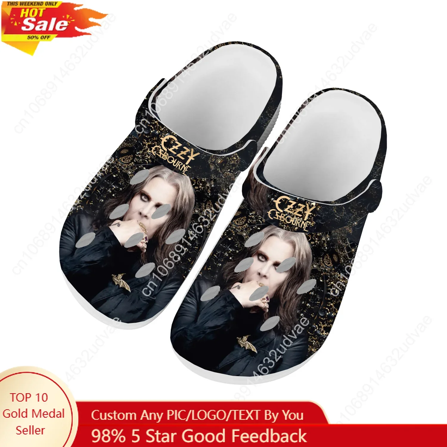 

Ozzy Osbourne Rock Singer Sandals Mens Women Youth Boy Girl Water Shoes Home Garden Clogs Custom Made Breathable Hole Slippers