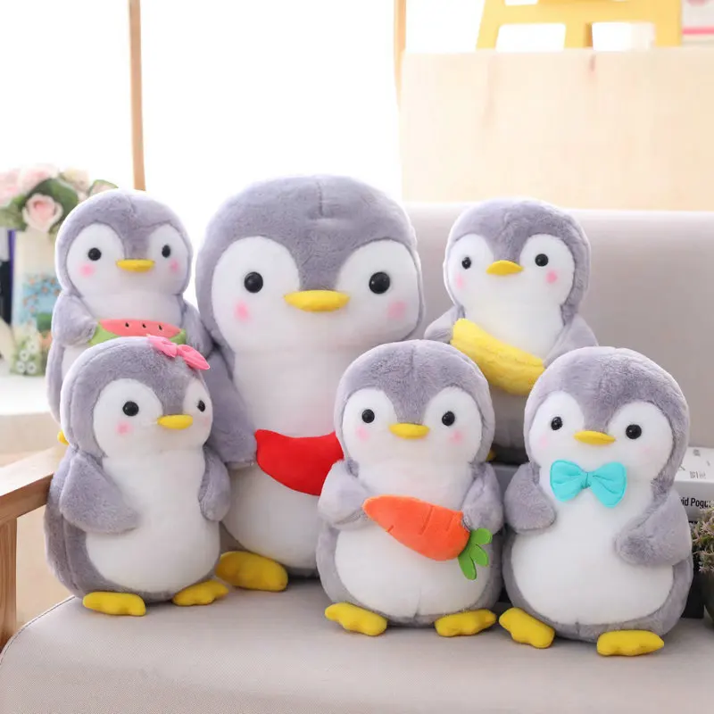 

25/45cm Lovely Penguin Plush Toys Animal Holding Food Stuffed Penguins Family Fuzzy Little Plushie for Girlfriend Gift