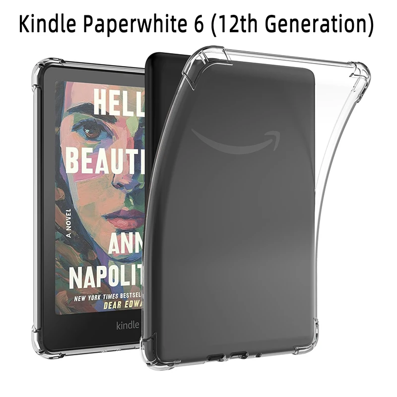 Silicon TPU Transparent Airbag Protective Case Cover For Kindle 12th/Paperwhite 6/Colorsoft E-Book Reader Protector