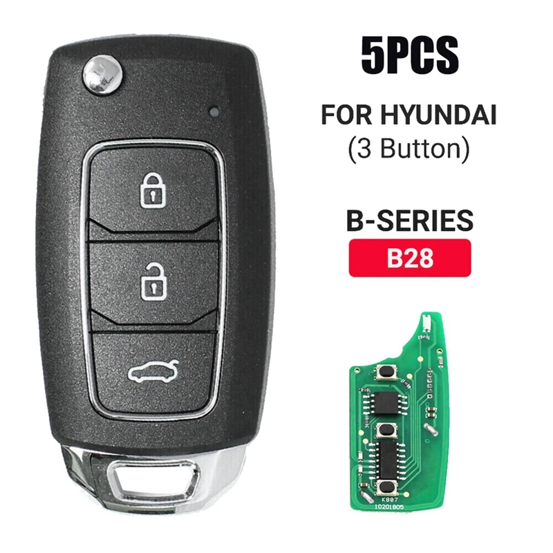

5Pcs KEYDIY B28 Universal 3 Button B-Series KD Remote Control Car Key For KD900 KD900+ URG200 KD-X2 Mini Hyundai Style
