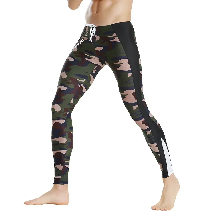 Mens Running Tights Sports Trousers Compression Camouflage Leggings Athletic Pants Man Workout Leggings Jogger Pants