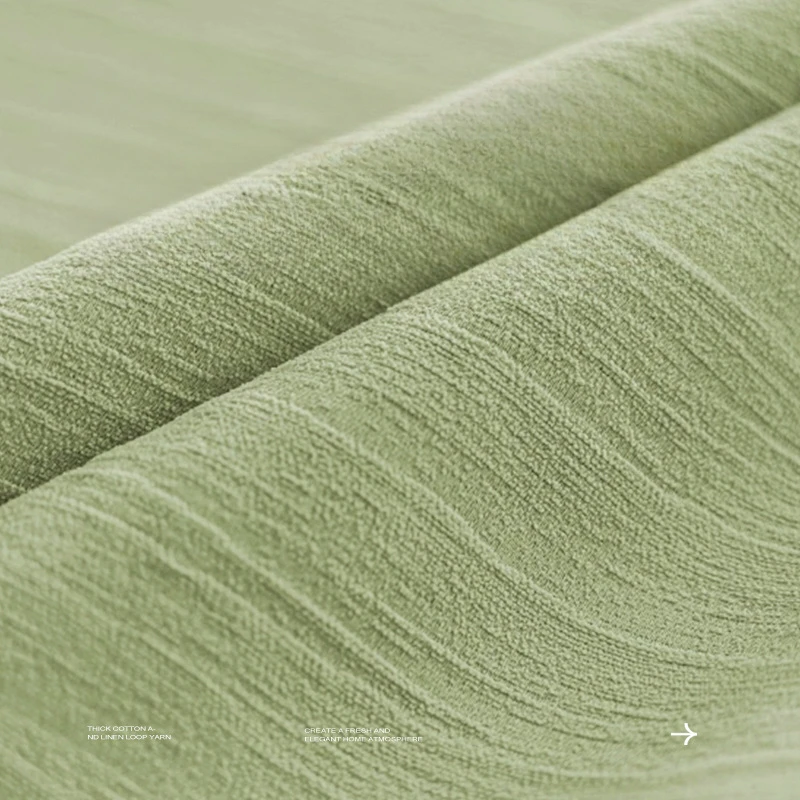 Matcha Green Luxury Chenille Insulation Blackout Curtains for Living Room Bedroom Dining Custom Size Modem Solid Color Decor