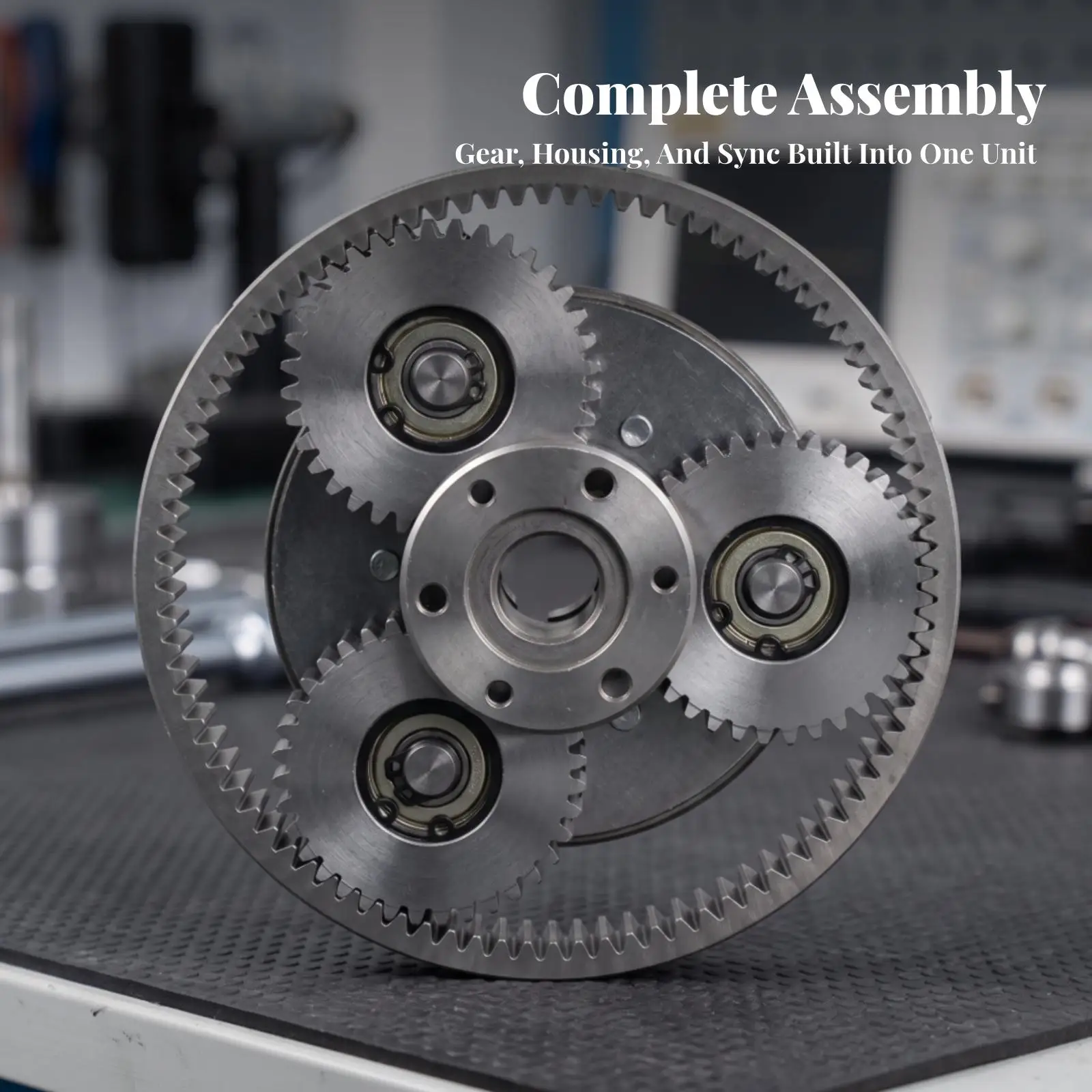 Electric Bicycle Gear for Motor Drivetrain with Bearings Sturdy Steel Round Toothed Circular Wheel Compact Size for Efficient