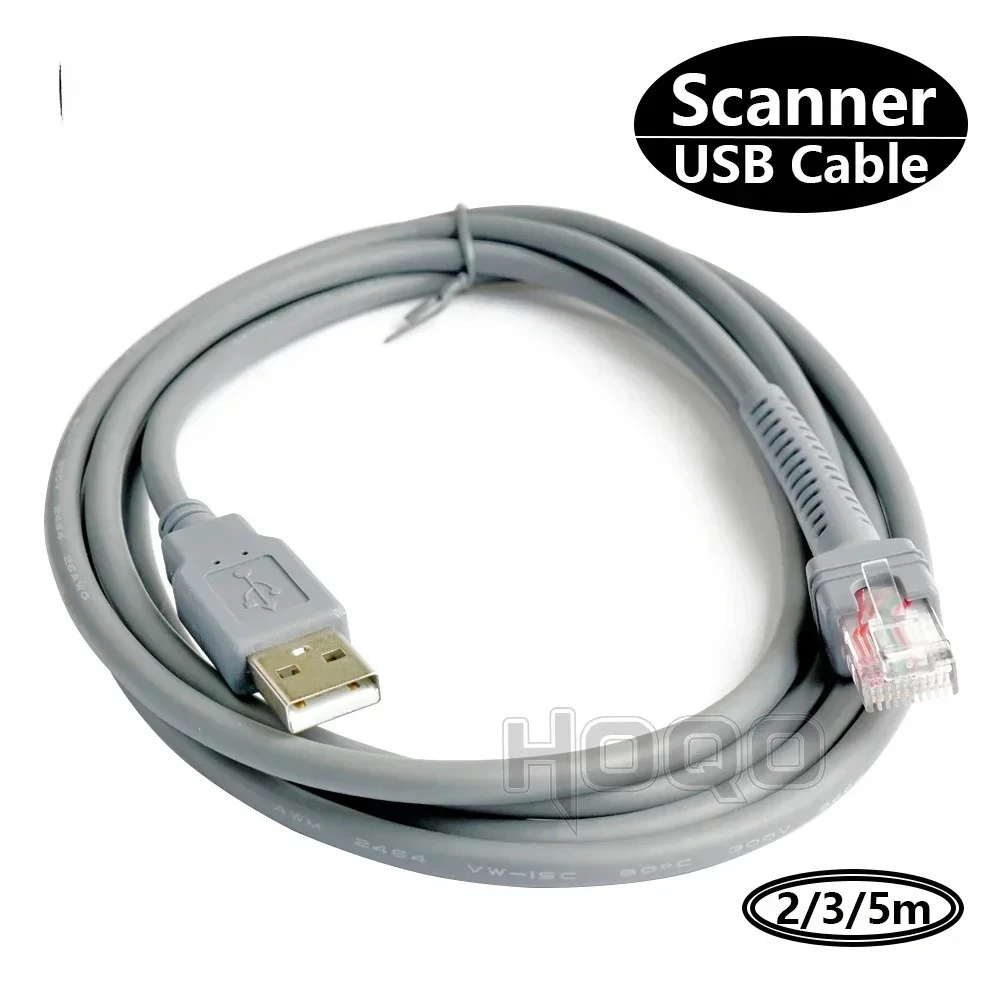 Kabel USB do skanera kodów kreskowych 2M Symbol LS1203 LS2208 LS4208 LS3008 CBA-U01-S07ZAR Zamiennik dla Zebra Ds2278 3578 4608 Hurt — zdjęcie produktu 5