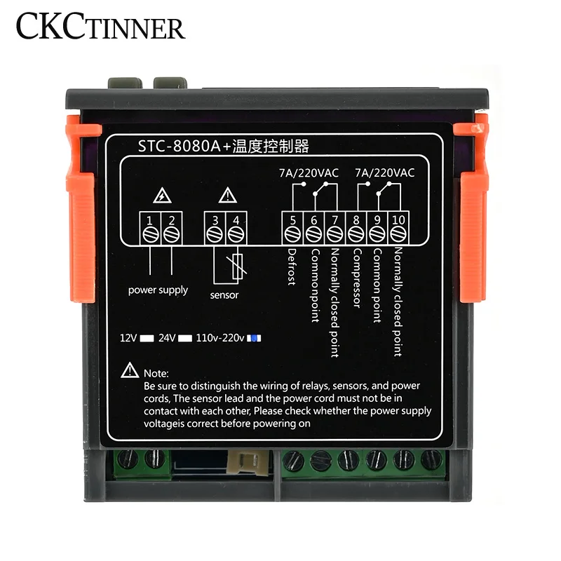 STC-8080A+ LED Digital Thermostat Temperature Controller Thermoregulator Relay Heating Cooling for Incubator AC 110-220V NTC