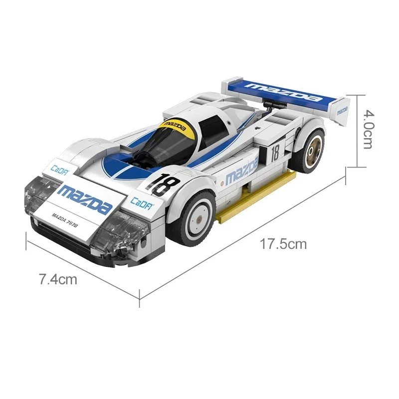 cada 1:24 Racers Speed Champions MOC 787B Sports Car Model 242PCS Building Blocks Toys for Kids Birthday Christmas Gift