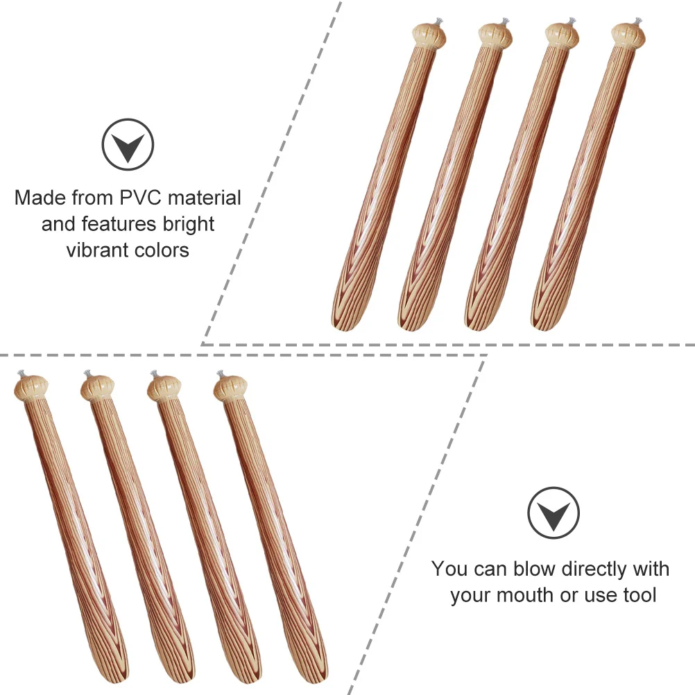 4Pcs Inflatable Baseball Bat Bright Vibrant Color Sports Cheering Stick Party Favor Kids Birthday Carnival Party Supplies