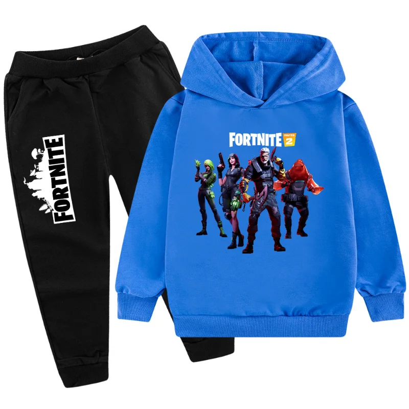 

2pcs Game Fortnite Kids Hoodie Set Boys Teen Girls Cosplay Sweatshirts with Pants Tracksuit Children's Autumn Clothing Xmas Gift
