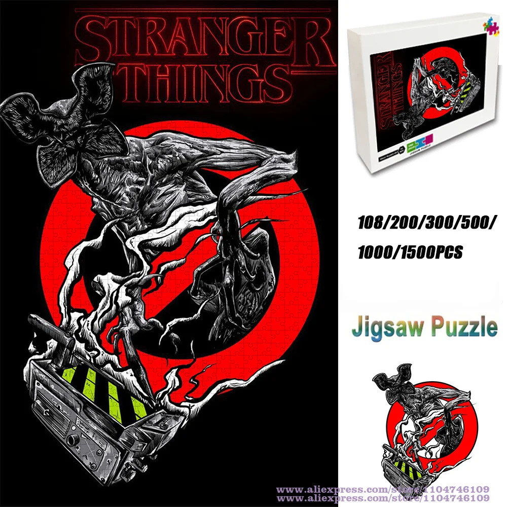 

Пазлы-головоломки Stranger Things 108/200/300/500/1000/1500 элементов, развивающие интеллект, для детей и взрослых, уникальные подарки, украшение для дома