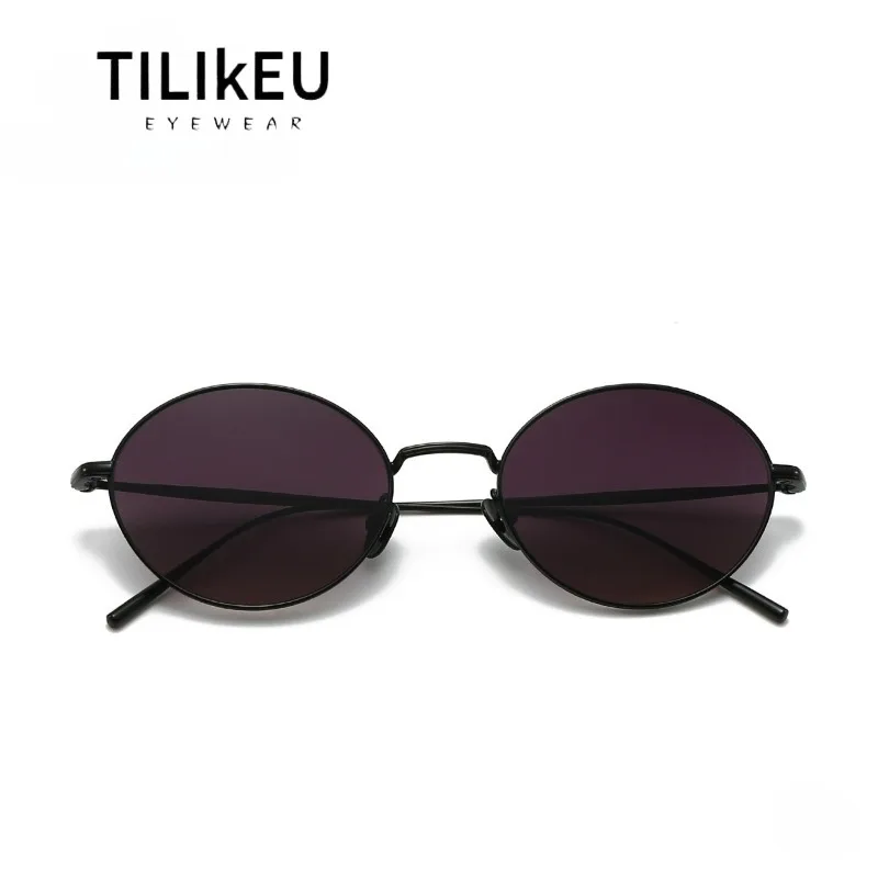 

2025 Ultra-light Pure Titanium Oval Women Sunglasses Original Designer Trend Unique Gradient Shades Polarized Sunglasses for Men