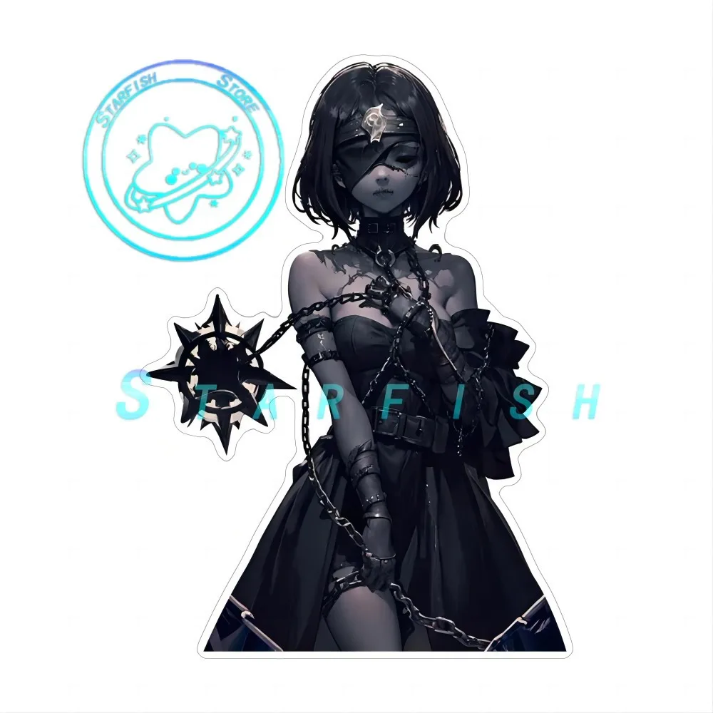 

Gothic Gloomy Princess Doll Fanart Decal Motorcycle Racing Car Sticker Window Luggage Decoration PVC Material Spray Technology