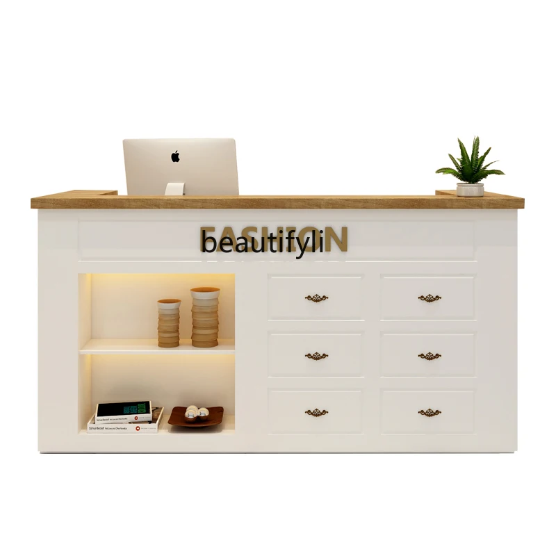 

Clothing Store Cashier European Style Women's Clothing Store Bar Counter Beauty Salon Reception Desk