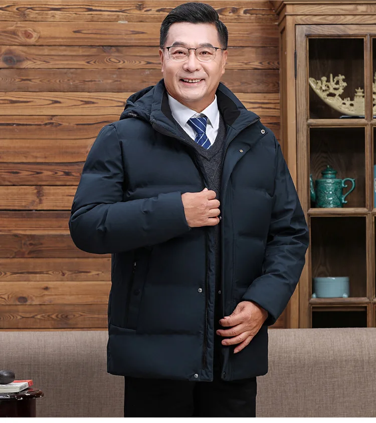 Men's Down Coats And Parkas Warm Winter Down Jacket Hooded High Quality Puffer Jacket Man Snow Peak Windproof Luxury Padding