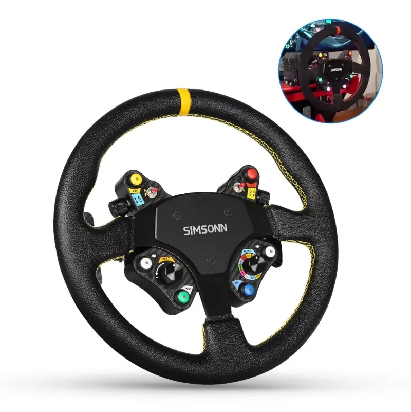 Carbon Fiber USB Racing Steering Wheel HUB Sim Racing Steering Wheel Switch Button Plate Center for video gameontrol Box