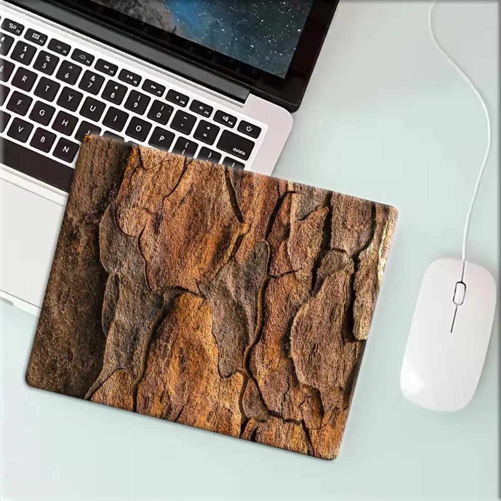 Distressed Crack Wood Plank Small Mouse Pad Non-Slip Rubber Retro Wooden Texture Mouse Mat Office Desktop Mousepad Desk Cushion