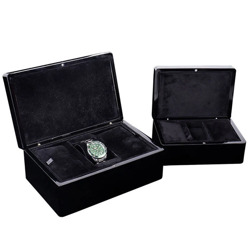 

Деревянная коробка для часов, роскошная деловая коробка для хранения, мужские кварцевые часы, чехол для хранения наручных часов, черные коробки для часов, органайзер