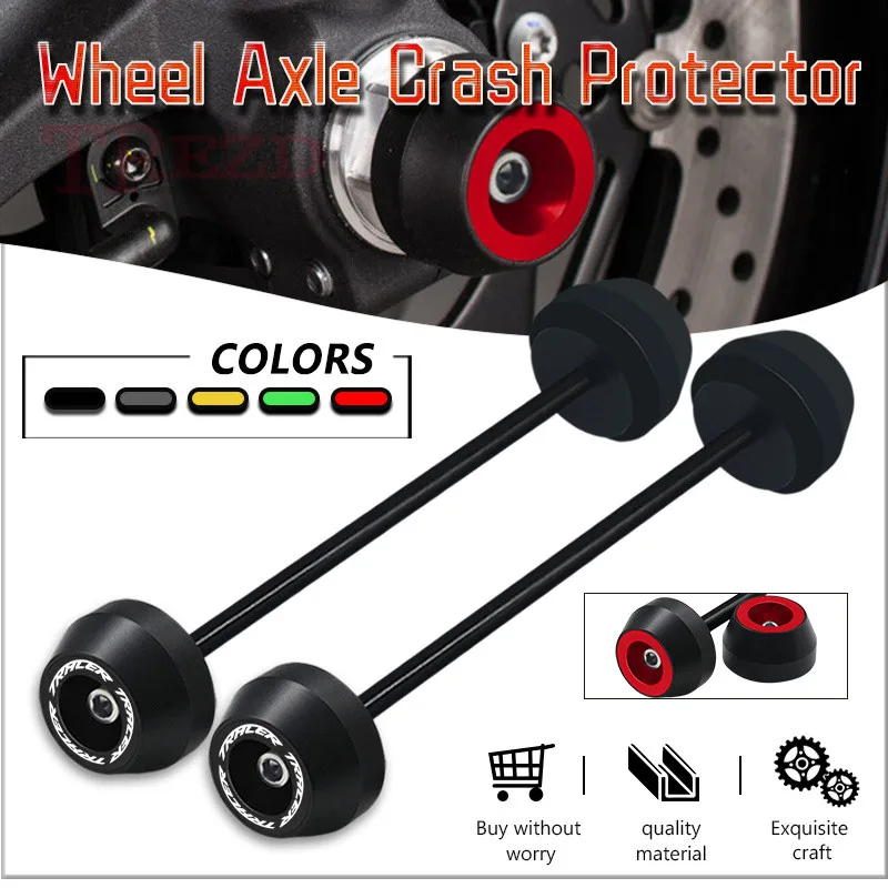 

tracer New Motorcycle CNC Front Rear Wheels Fork Axles Crashs Sliders Falling Protector For TRACER 7GT 9GT Tracer 700GT 900GT