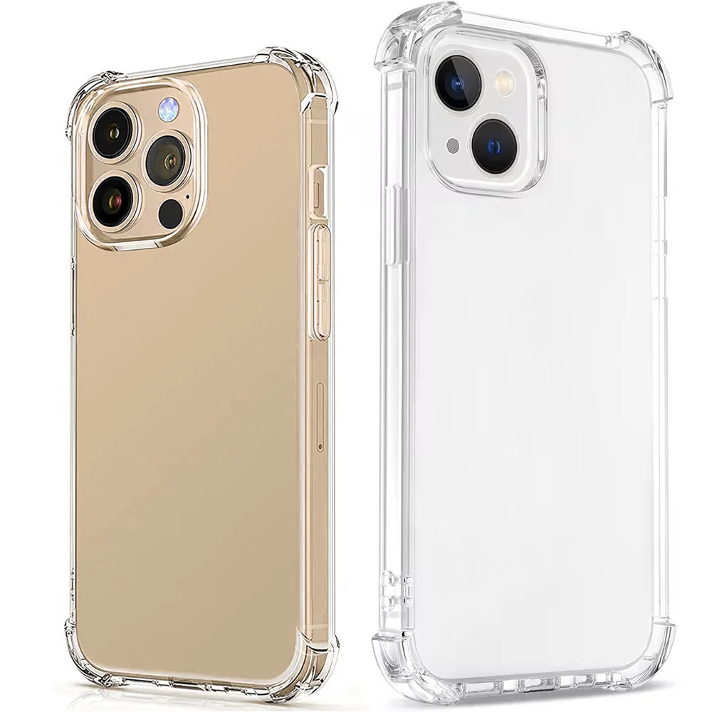 Soft Case For iPhone 16 15 14 13 12 11 Pro Max Plus X XS XR 7 8 6 6S Plus 5 5S SE 2 3 4 Shockproof Clear Silicone Phone Cover