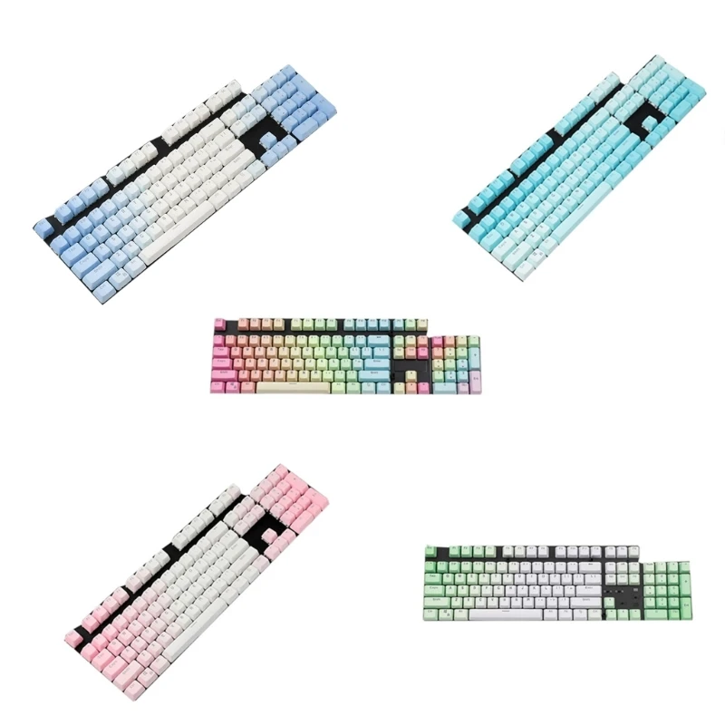 

Утолщенные колпачки клавиш PBT Dye Upgrade Backlight 104 Набор клавишных колпачков OEM-профиля Колпачки клавиш