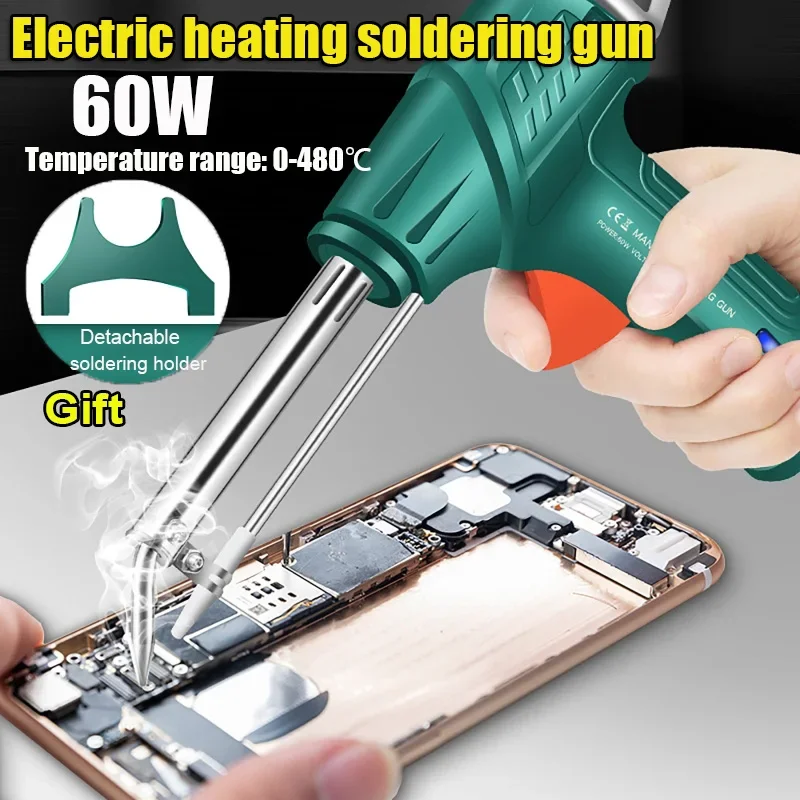 

60W Handheld External Heating Soldering Gun with Bracket and Switch Electric Soldering Iron for Home Appliance Repair 220V 110V