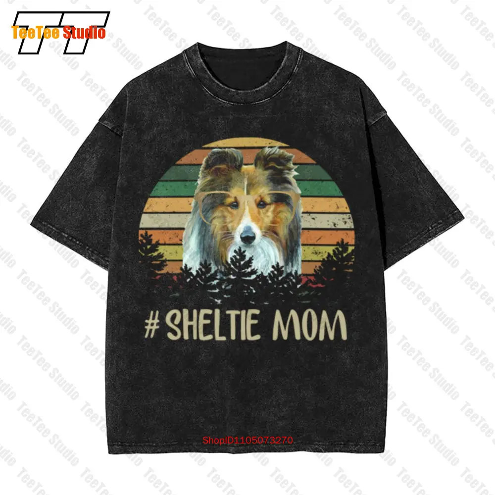 Immagine 3: T-shirt oversize dal design retrò Sheltie Mom DFWG
