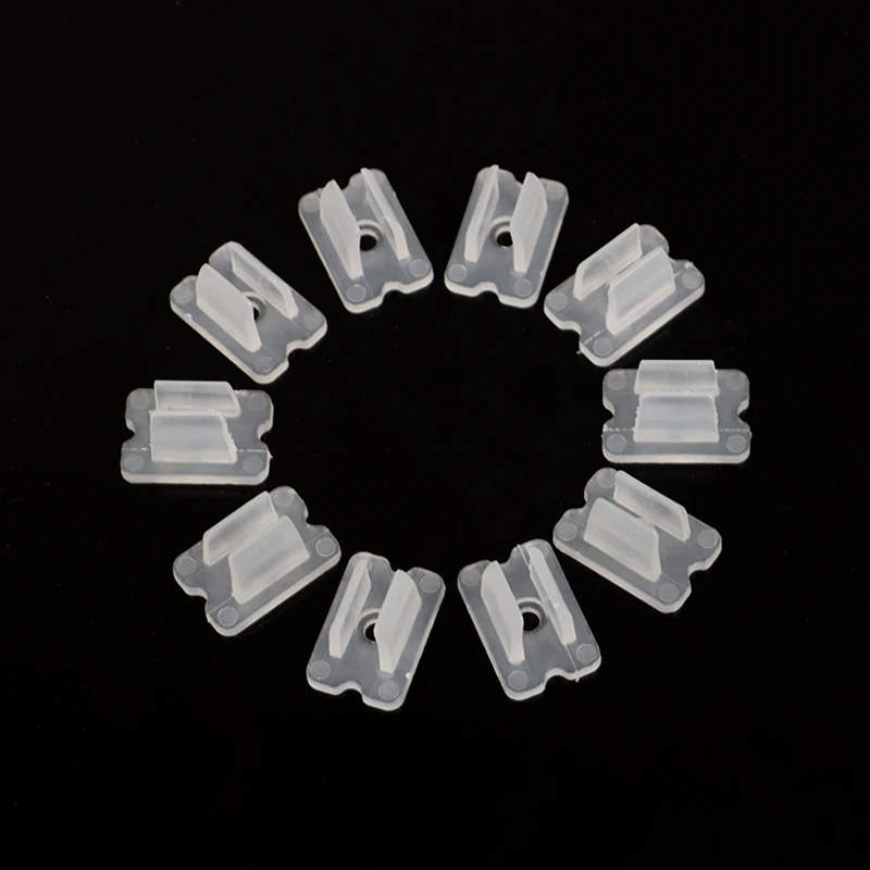 50Pcs 6*12MM LED Strip Fix Clips Connector For Fixing 2835 Neon Light 220V COB Plastic Buckle High Quality Flexible Accessories