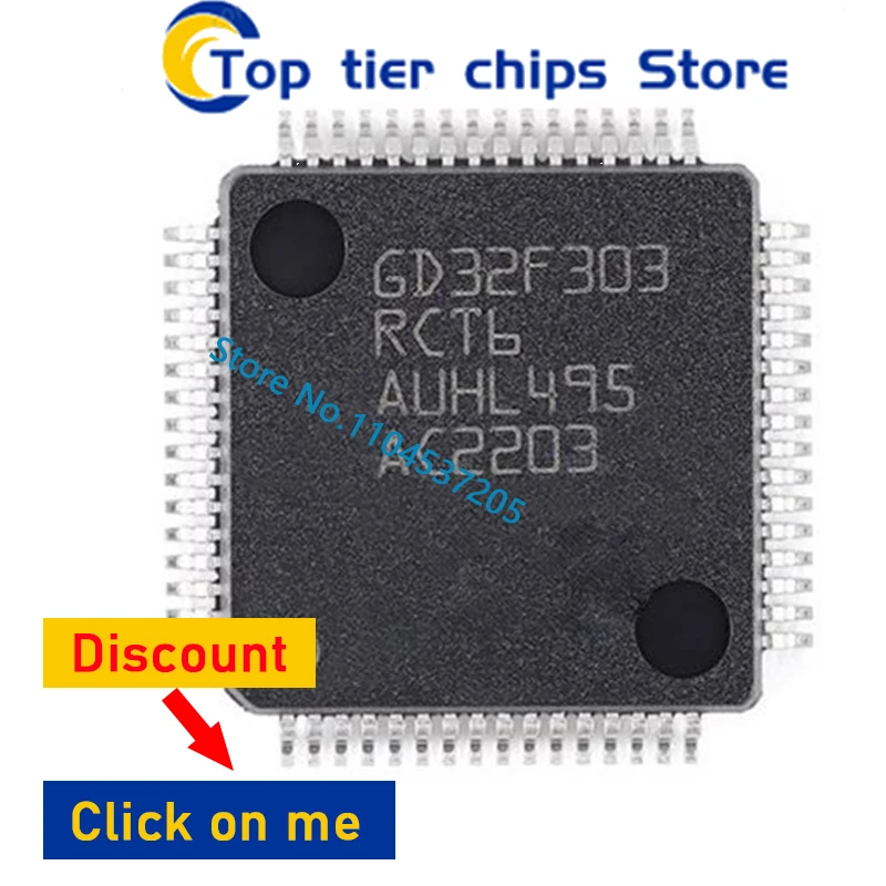 10pcs/1pc GD32F303RCT6 GD32F303 GD32F303RCT LQFP-64