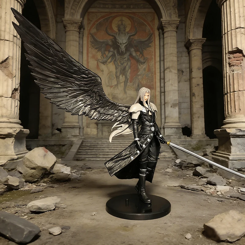 Figura de Sephiroth, Ángel de Una Ala, Modelo Coleccionable, Juguete con Espada, Personaje de Anime, Estatua, Decoración para el Hogar, Adorno, Colección, Regalo