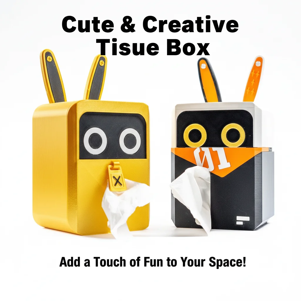 3D Printed Game Zenless Zone Zero Bangboo Tissue Box Holder Character Paper Box Creative Desktop Ornament Living Room Home Decor