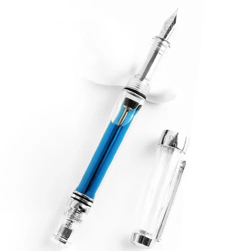 Yongsheng 3013 pluma estilográfica de presión negativa bolígrafos de lujo transparentes práctica de gran capacidad suministros de papelería para oficina y escuela