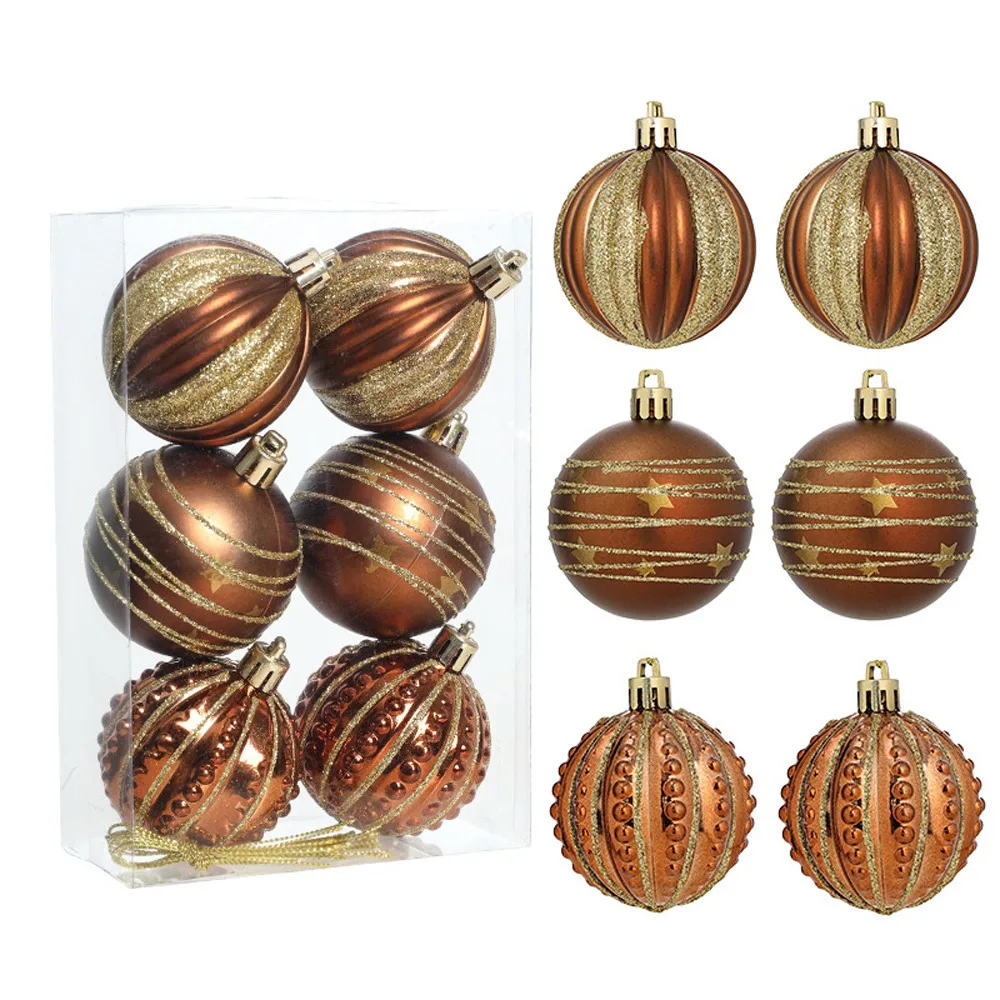 

Champagne Christmas Pinecone Bell Pendants Shatterproof Reusable Christmas Cane Candy Ornaments Plastic Elegant