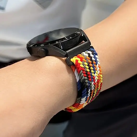 20mm 22mm Band for Samsung Galaxy Watch 5/5 pro Nylon Braided Solo Loop Strap for Galaxy Watch 4/4 Classic 42 46mm Amazfit gts 2