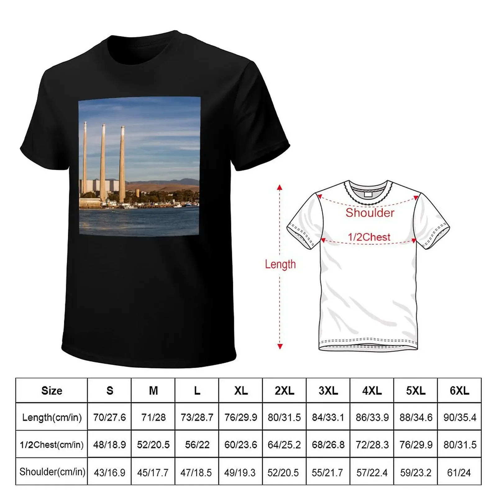 Morro Bay Power Plant - Morro Bay,California T-Shirt customs sports fans oversized graphic tee cotton t shirt men