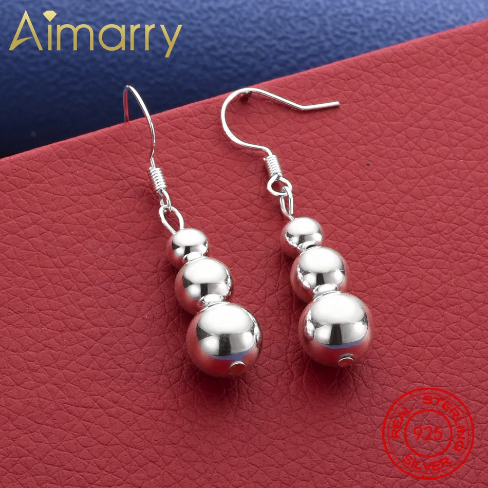 

Fine 925 Sterling Silver Ball Earrings Drop Earrings For Women Creativity Gifts Street All-match Party And Daily Wear