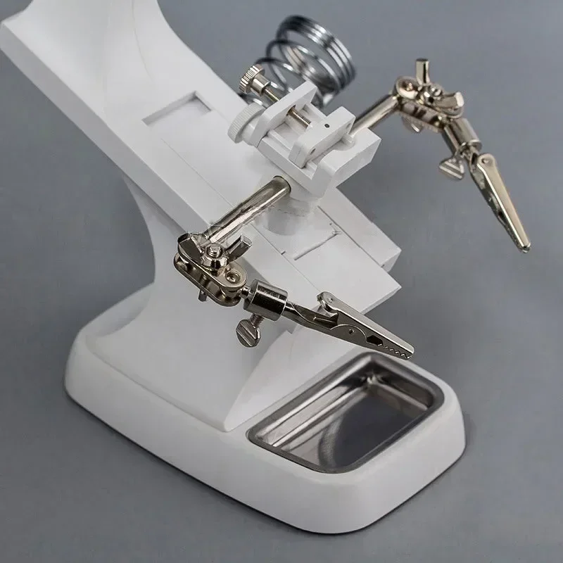 

3X 4.5X 10LED Desk Top Lighted Magnifier Soldering Repairing Helping Hand Magnifying Glasses with LED Lights Clip Loupe Tools