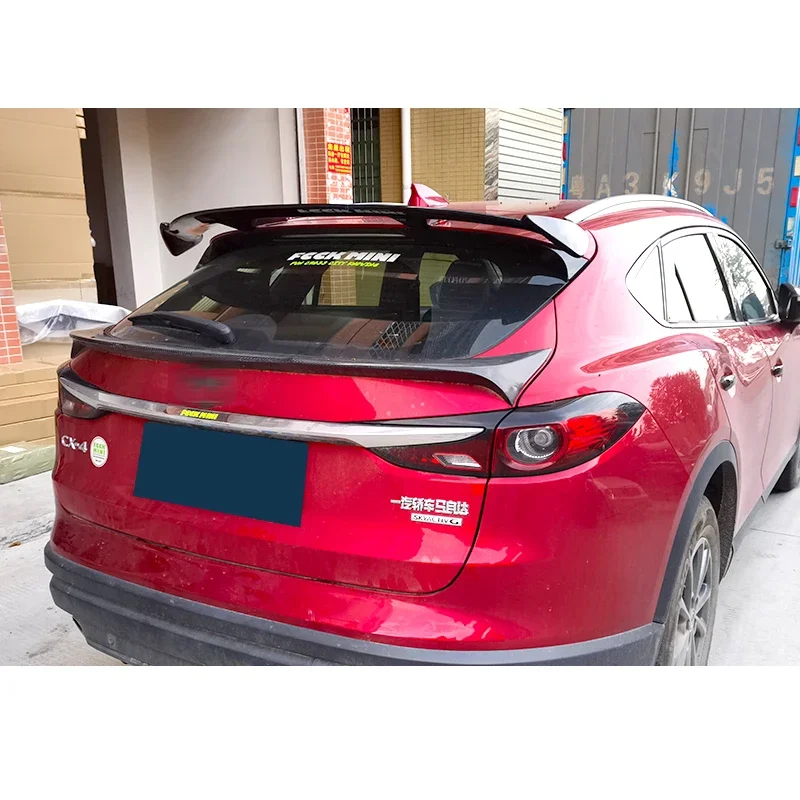 Carbon Paint Spoiler for Mazda CX30 CX-30 Carbon Surface Rear Windshield Wing Trunk ABS Accessories